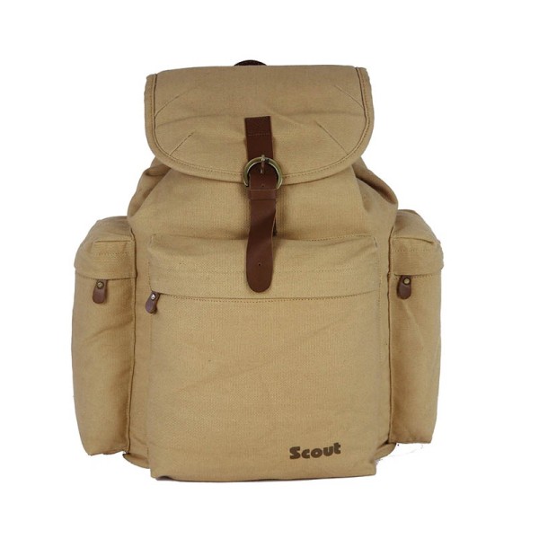 Scout Beige Canvas Casual Backpack (CBKPK20007)