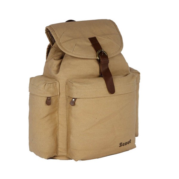 Scout Beige Canvas Casual Backpack (CBKPK20007)