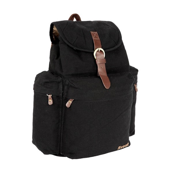 Scout Black Canvas Casual Backpack (CBKPK20009)