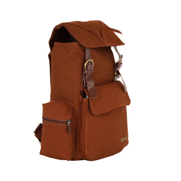 Scout Brown Canvas Casual Backpack (CBKPK20011)