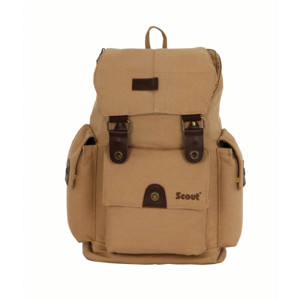 Scout Beige Canvas Casual Backpack (CBKPK20015)