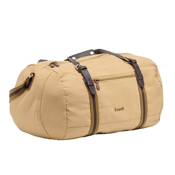 Scout Ruvida Beige Canvas Travel Duffel Bag (CDB40001)