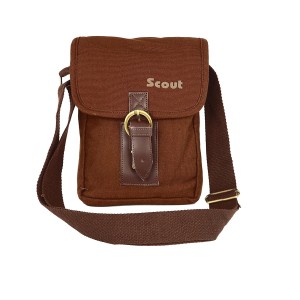 Scout Piccolo Brown Canvas Casual Sling Bag (CSLB10002)