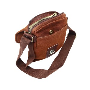 Scout Piccolo Brown Canvas Casual Sling Bag (CSLB10002)