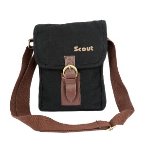 Scout Piccolo Black Canvas Casual Sling Bag (CSLB10003)