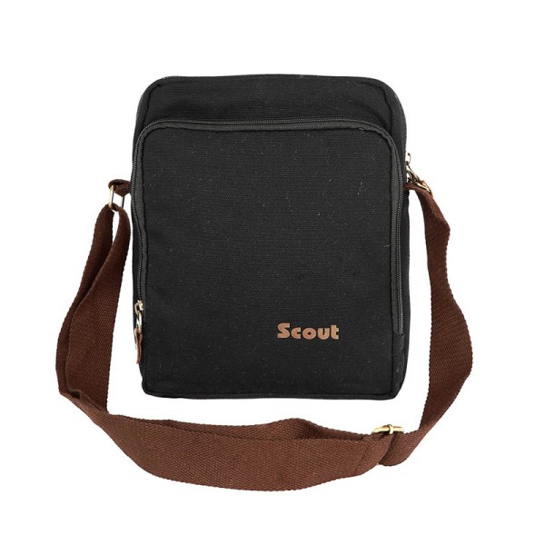 Scout Black Canvas Casual Sling Bag (CSLB10006)