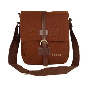 Scout Brown Canvas Casual Sling Bag (CSLB10008)
