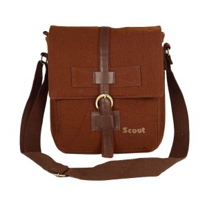 Scout Brown Canvas Casual Sling Bag (CSLB10008)