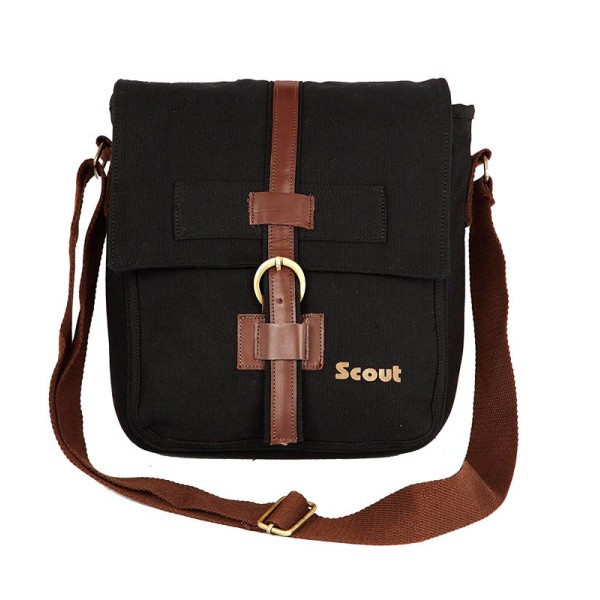 Scout Black Canvas Casual Sling Bag (CSLB10009)
