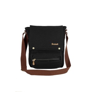 Scout Black Canvas Casual Sling Bag (CSLB10012)