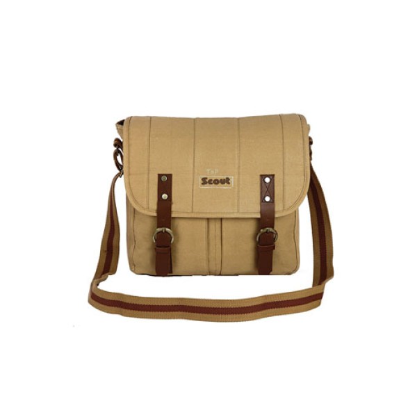 Scout Beige Canvas Casual Sling Bag (CSLB10025)