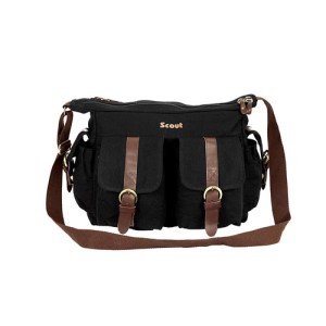 Scout Black Canvas Casual Sling Bag (CSLB10033)