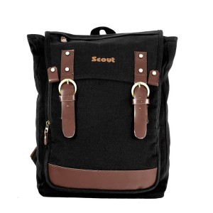 Scout Black Canvas Casual Backpack (CBKPK20003)