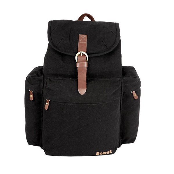 Scout Black Canvas Casual Backpack (CBKPK20009)