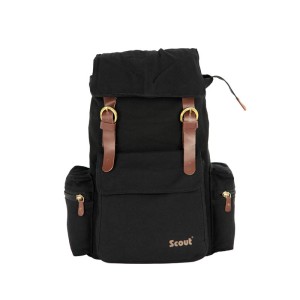 Scout Black Canvas Casual Backpack (CBKPK20012)